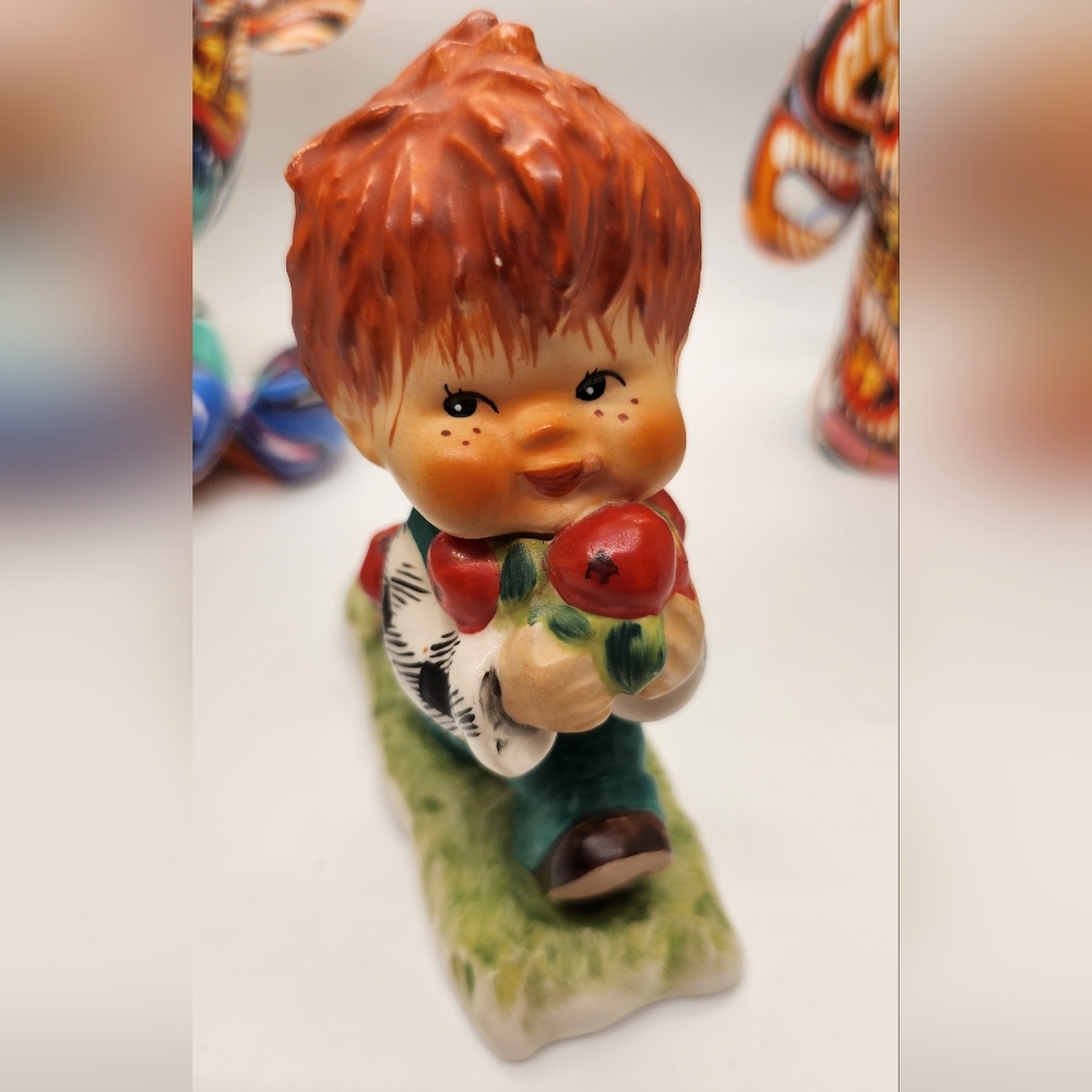 Vintage Goebel Hummel, Red Head, Forbidden Fruit Figurine,‎ Germany